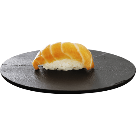 Nigiri laks & hvidløg (1 stk)
